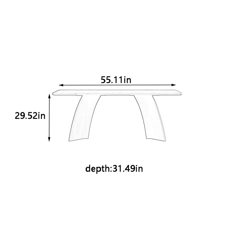 Table de salle à manger rectangulaire, H 29,52 po x L 55,11 po x l 31,49 po