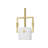 Gold 1-Light Mini Pendant with Clear Cylindrical Glass Shade-852434386-857543044