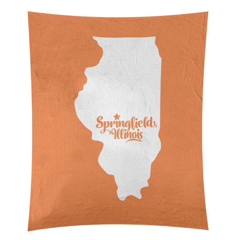Tapisserie Springfield Illinois, H 104 po x l 88 po, Orange