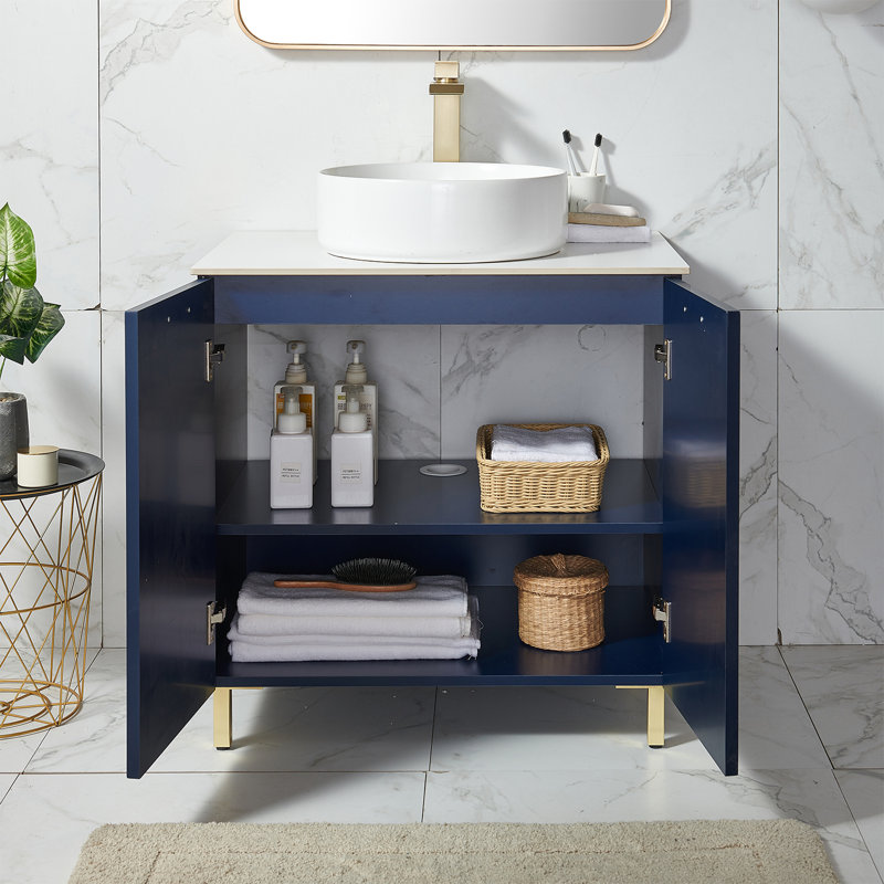 Ensemble de meuble-lavabo vasque autoportant moderne 30 po Handerson