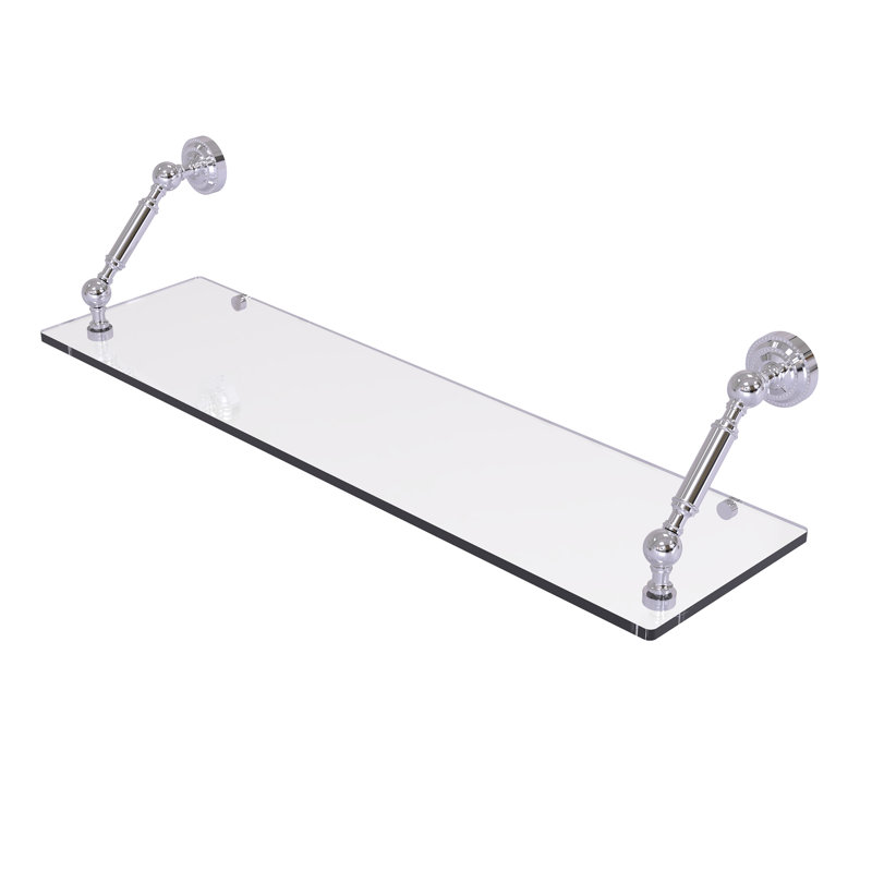 Tablette flottante Marchmont, Chrome poli, 7.3" H x 30" W x 8" D