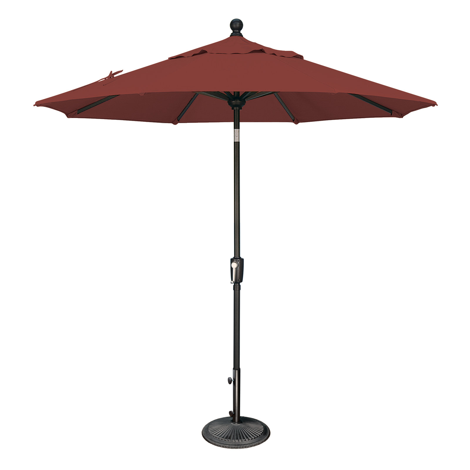 Launceston Market Umbrella, Black, 96" H x 90" W x 90" D, Henna Sunbrella Acrylic