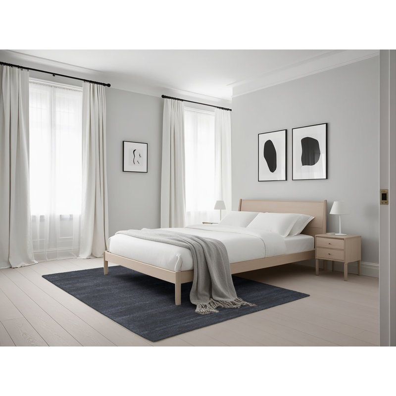 Tapis de zone noire contemporaine, Rectangle 5 pi x 7 pi