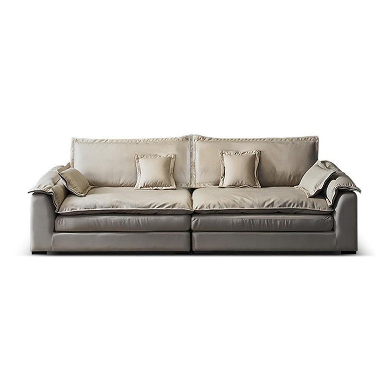 Canapé modulaire 100% polyester kaki, 29.92" H x 94.49" W x 46.46" D, Kaki