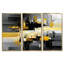 Abstrait géométrique noir et jaune en V - impression de 3 pièces-87930382-87930385