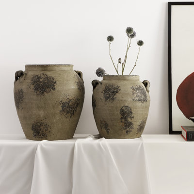 Rhodes Terracotta Vase Set of 2