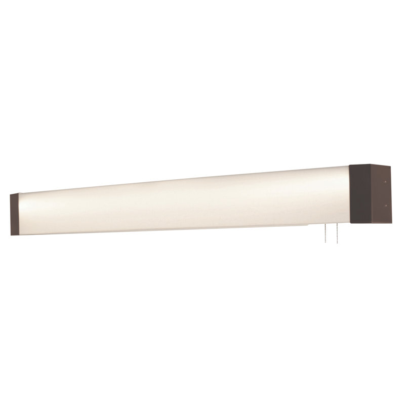 Giovante LED Flush Mounted Sconce, Satin Nickel, 4.5" H x 49.25" W x 4.88" D