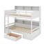 Lit superposé simple avec tablettes intégrées et tiroir de rangement-118031923