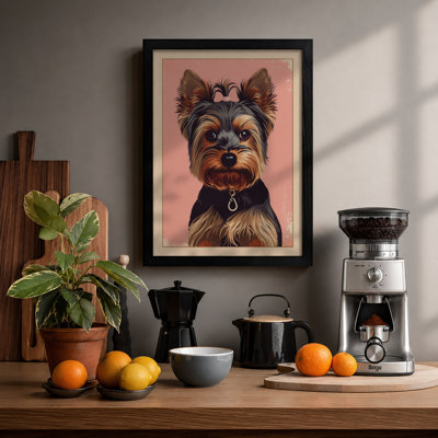Silky Dog Portrait Modern - Framed Print