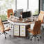 Bureau en coin avec 4 tiroirs-88700181