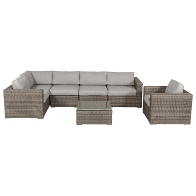 Oltorf Wicker Fully Assembled 5 - Person Seating Group with Cushions