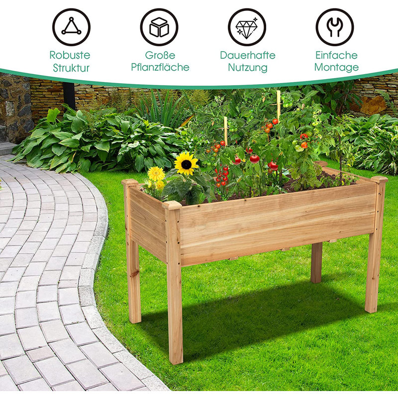 Camillus Wood Elevated Planter