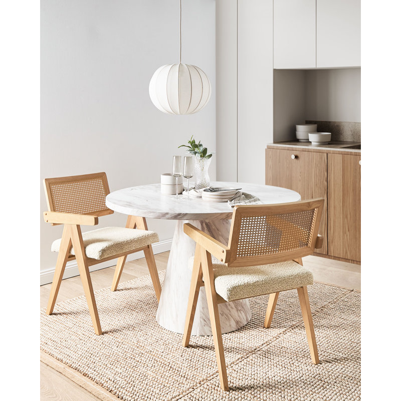 Set of 2 Dining Chairs AVA Wood, Light Yellow Wood