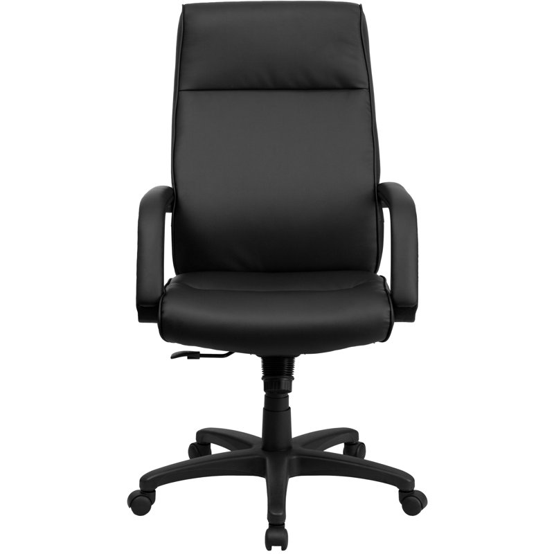 Fauteuil président en cuir, Noir