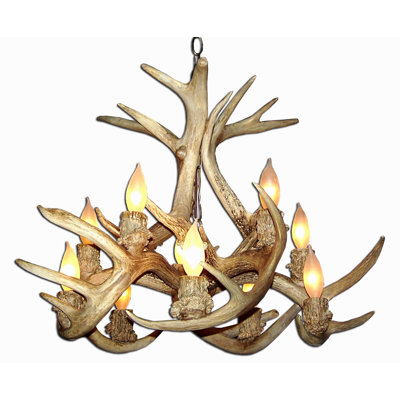 Lustre à plusieurs niveaux de style bougie 10 lumières Musser