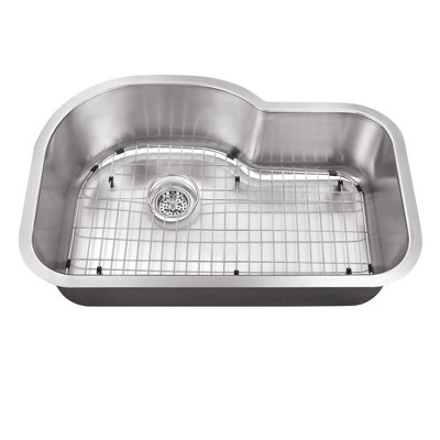 31.5'' L Undermount Single Bowl Stainless Steel Kitchen Sink