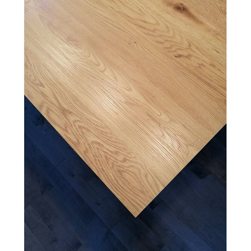Table de salle à manger à piédestal extensible  roman (finition grain de chêne)