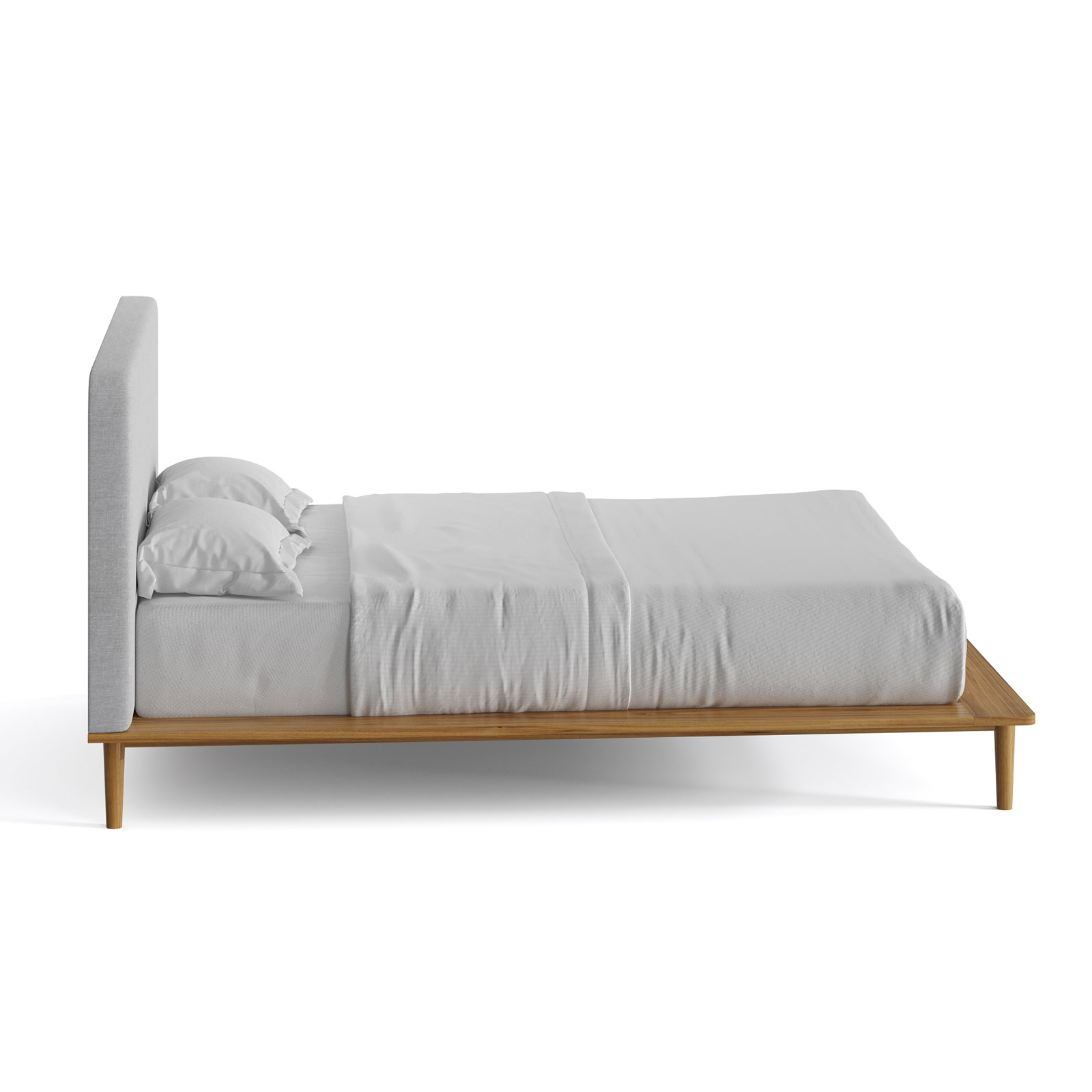 Alab Upholstered Bed, Natural, Full / Double