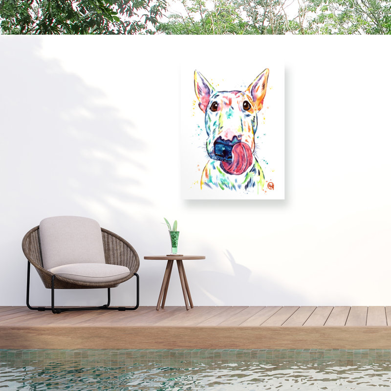 Toile d'extérieur Lisa Whitehouse Bull Terrier, H 14 po x l 19 po
