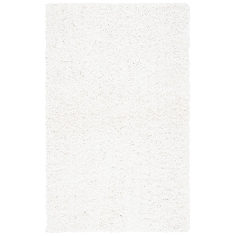 Tapis ivoire touffeté à la main Delane, Rectangle 8 pi x 10 pi