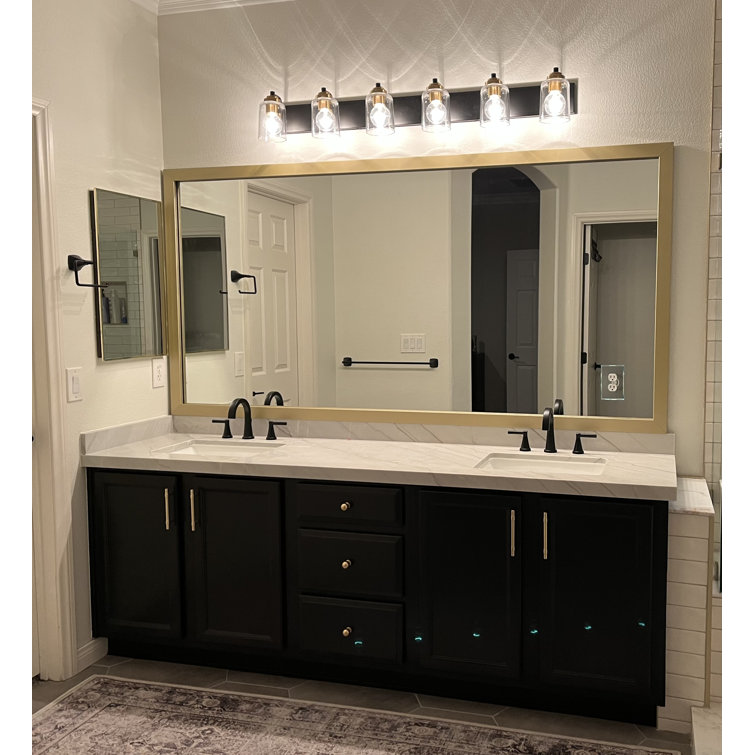 Worcester Mirror Frame Kit - A DIY Framing Kit for MIRRORS. Mirror Not Included Latitude Run Finish: Champagne Gold, Size: 37 x 25
