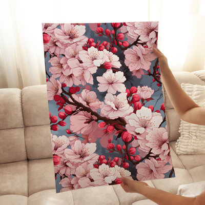 Floral Japanese Sakura Cherry Blossom Flowers II Asian Unframed Art Print