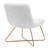 Moton Modern Faux Fur Upholstery Metal Legs Accent Chair