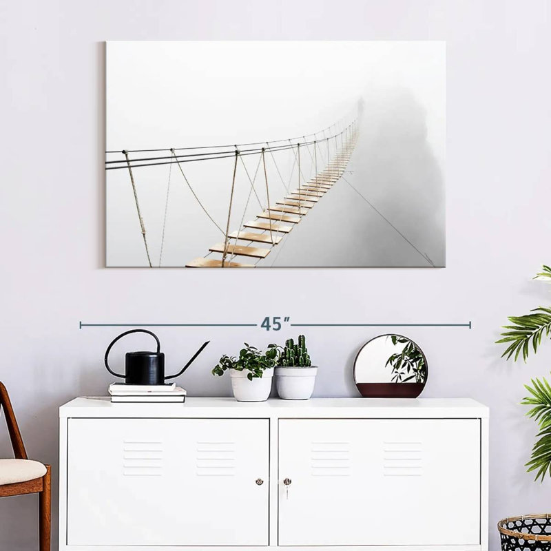 Lilie Foggy Suspension Bridge, 32" H x 48" W