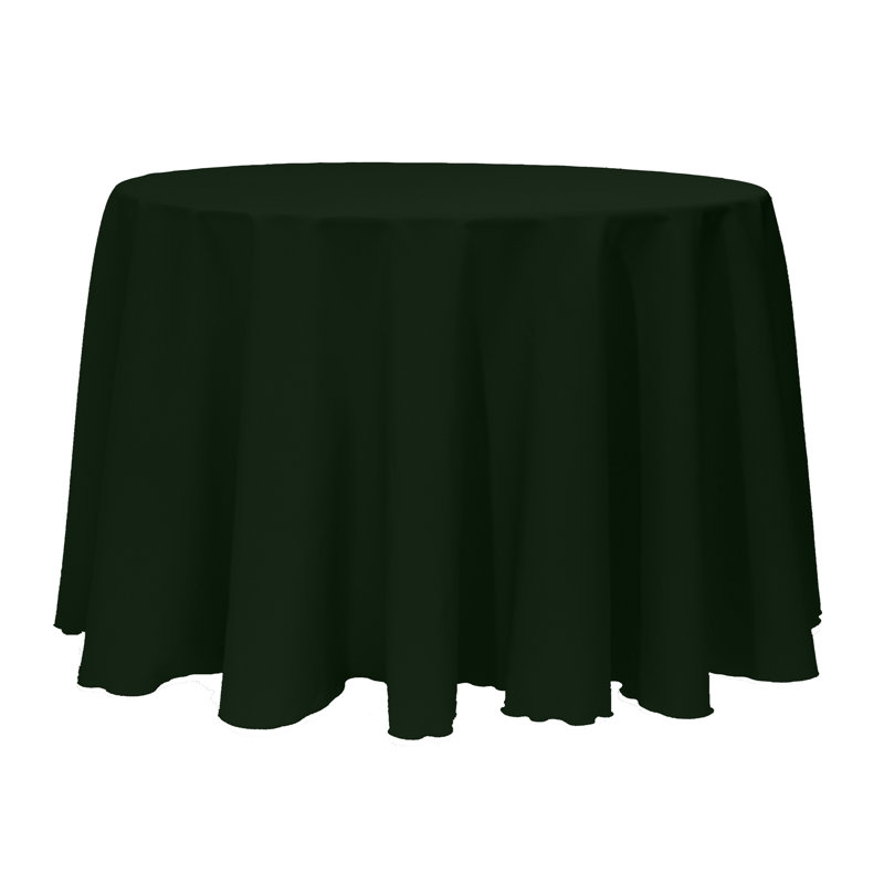 10 Pack Round Polyester Linen Tablecloth, 114" x 114", Forest