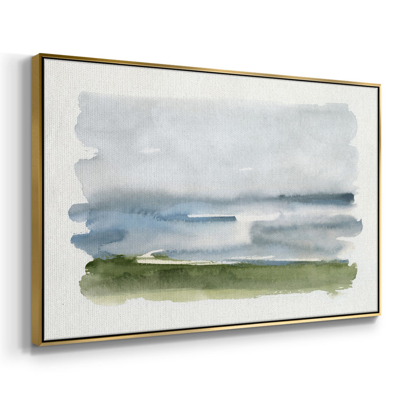 «Coastline Splash II», reproduction sur toile encadrée, H 25 po x l 37 po x P 2 po, Or