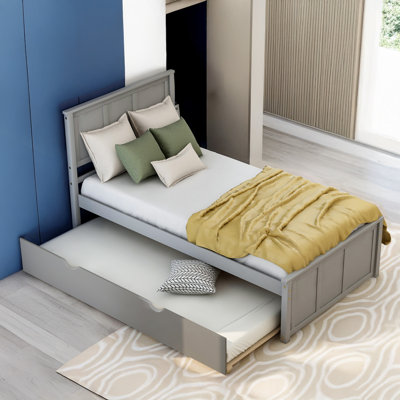 Lit plateforme avec lit gigogne simple
