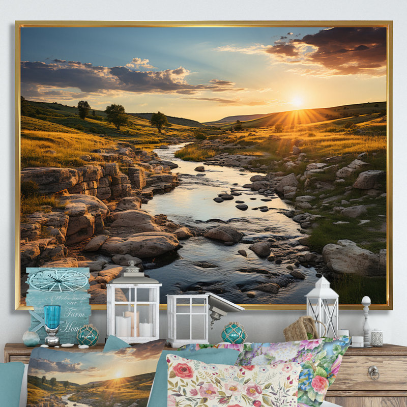 Wyoming Thunder Basin National Grassland II, reproduction d'art sur toile, H 24 po x l 32 po x P 1 po, Or