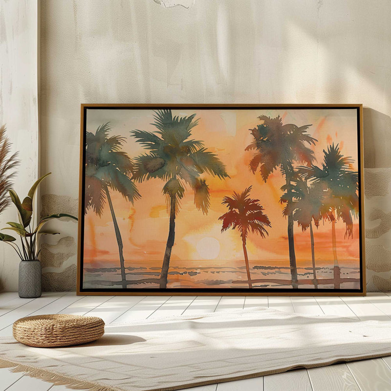 Coucher de soleil au coucher du soleil, H 8,75 po x l 12,75 po