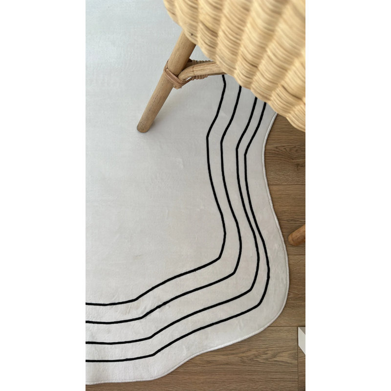 Tapis fantaisie Dinene avec envers antidérapant, Nouveauté 4 pi x 5 pi 9 po