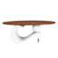 Table basse gigogne ovale blanche et ronde de 47,24 po