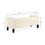 Banc de rangement rembourré capitonné à boutons avec garniture cloutée, siège de salon rembourré avec accoudoirs, banc de lit - noir