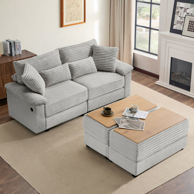 Canapé modulaire rembourré Corduroy