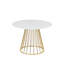 Jacques Pedestal Pristine Engineered Marble Dining Table-927559121