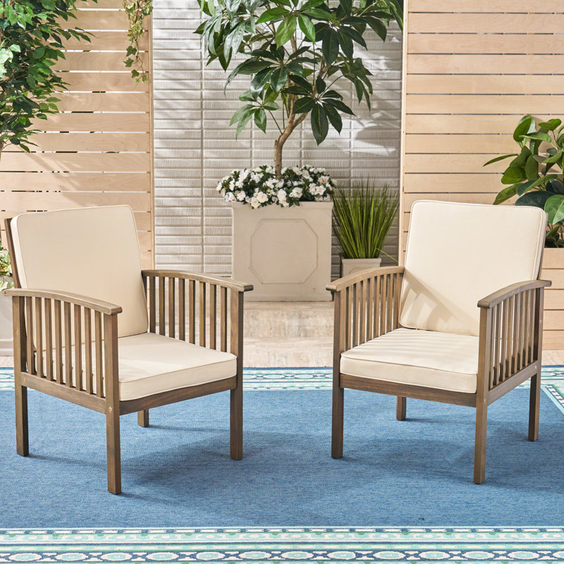 Chaises d'extérieur (2) - To Wind and Rain, Gris, Crème