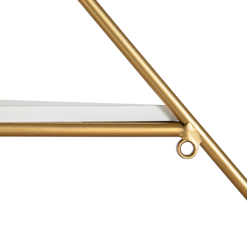 Tablette d'angle à 5 tablettes Quon, Blanc