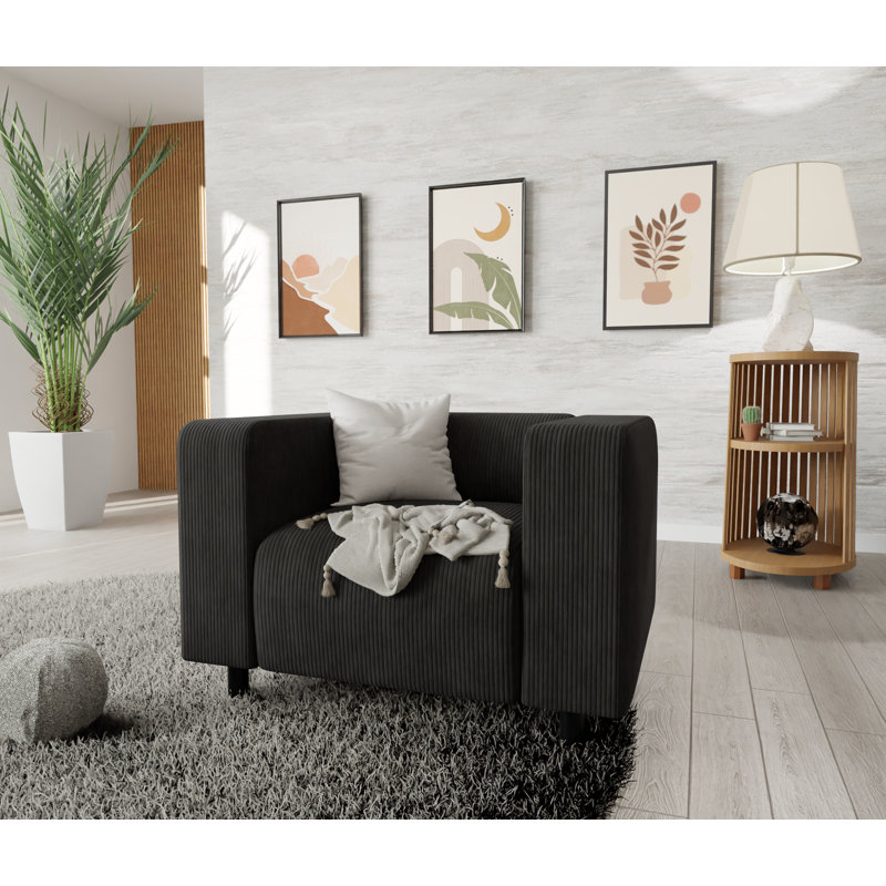 Sofie 2 - Piece Living Room Set, Black