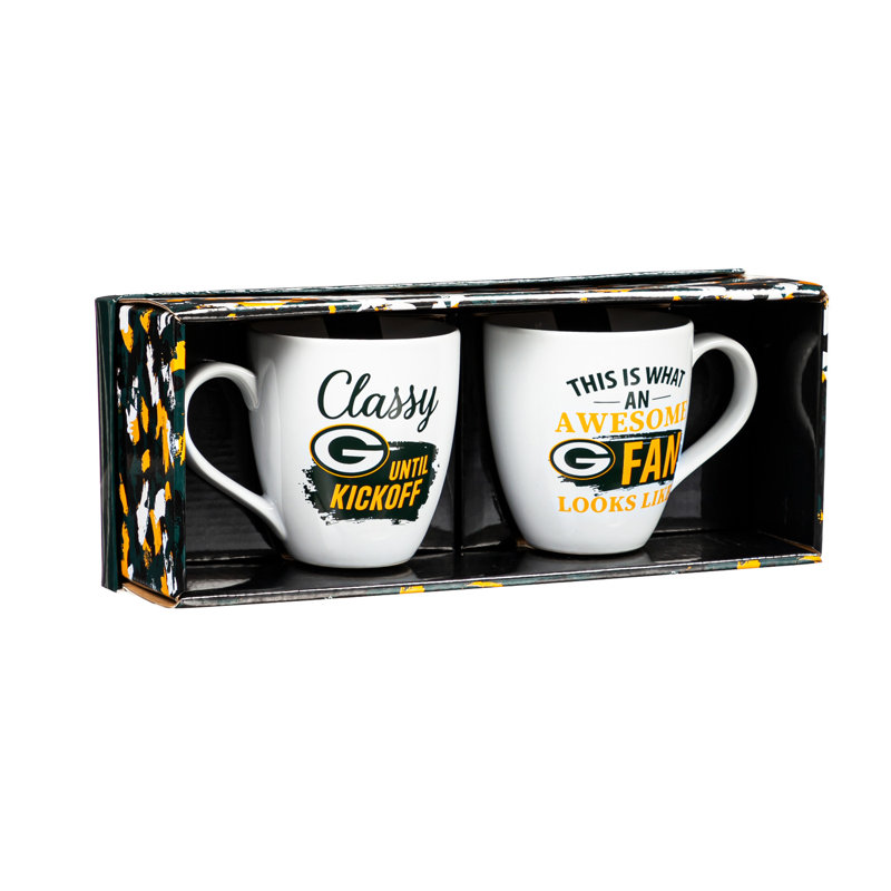 Ensemble de 2 tasses à café NFL, Green Bay Packers