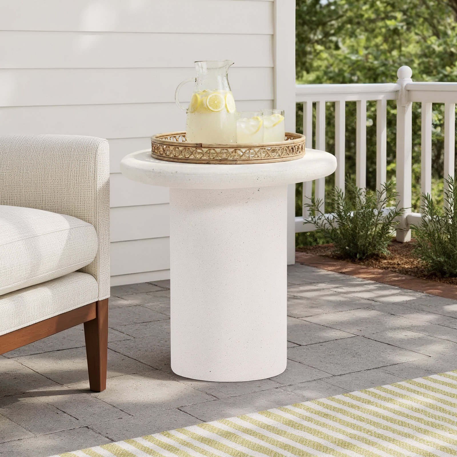 Raul Side Table White