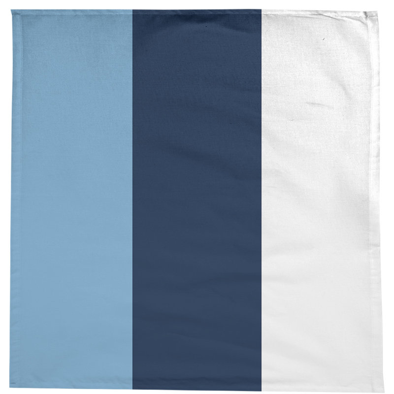 North Carolina Striped Cotton Blend Tablecloth, Baby Blue/Navy/White