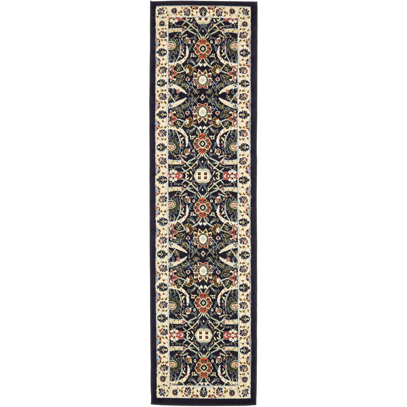 Tapis floral Britannia, Tapis de couloir 2 pi 2 po x 8 pi 2 po