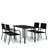 Lindasue Wicker Patio Dining Set with Rectangular Table-683049828-694791475-694791486