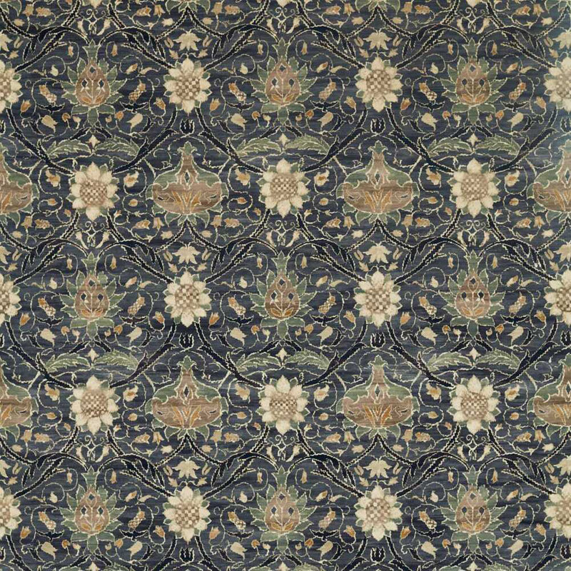Montreal Velvet Fabric, Indigo/Slate