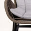 Chaise de patio pour l'extérieur en bois d'eucalyptus et corde de truffe