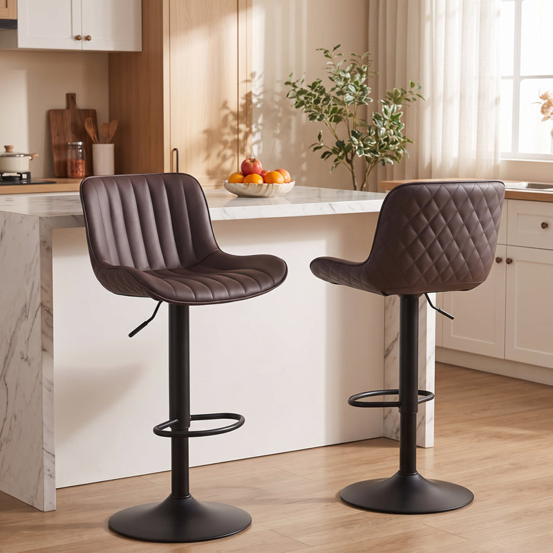 Tabourets de bar Brinitta, Brun