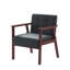  Fauteuil d'appoint en bois noir Pu